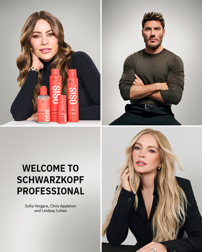 Portraits der drei Schwarzkopf Professional Markenbotschafter 2025