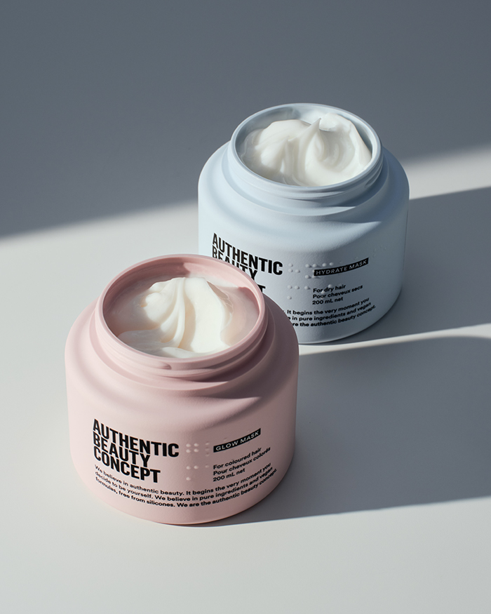 Vegane Haarmasken zur Winterpflege von AUTHENTIC BEAUTY CONCEPT - Produktfoto der beiden Produkte