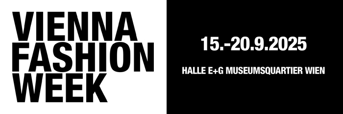 Logo der Vienna Fashion Week 2025 in schwarz weiss